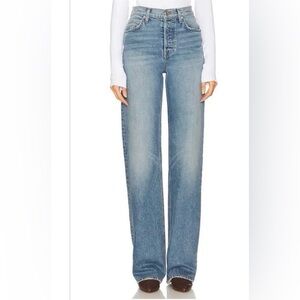 Grlfrnd $228 Brooklyn high rise straight denim size 25